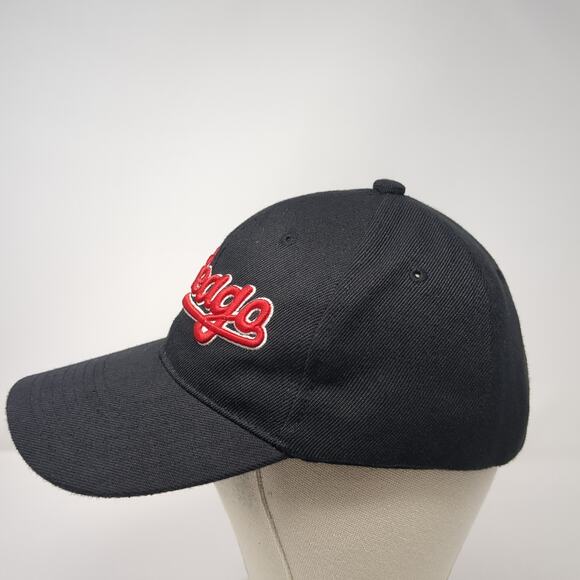 Chicago Strapback Hat Black One Size Embroidered Spell Out Adjustable - Picture 3 of 9